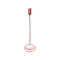 Red Twisted Glass Taper Candle Holder by Ashland®